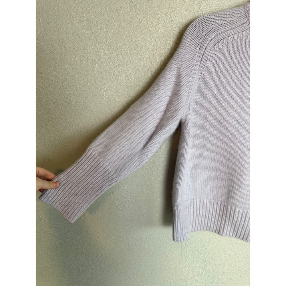 Vince Shrunken Mock Neck Cashmere Sweater XS Lavender Purple Knit Pullover - Picture 3 of 7